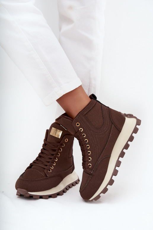 zahriať sa topánky Dámske s platformou Hnedá farba Márivira