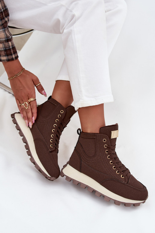 zahriať sa topánky Dámske s platformou Hnedá farba Márivira
