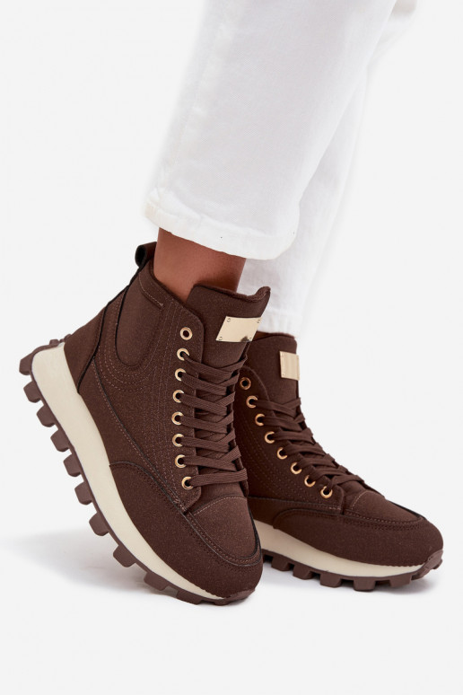 zahriať sa topánky Dámske s platformou Hnedá farba Márivira