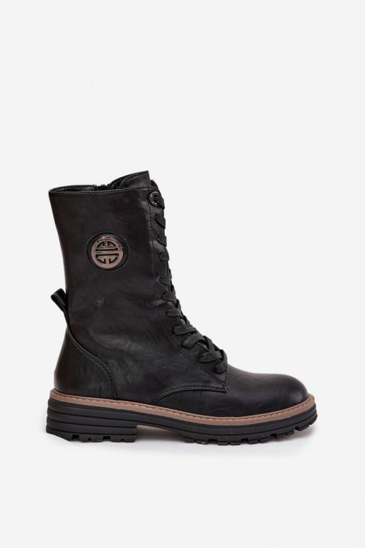 Pracovné členkové topánky Dámske S Ornatem Detalem zahriať sa čierna Dorialine