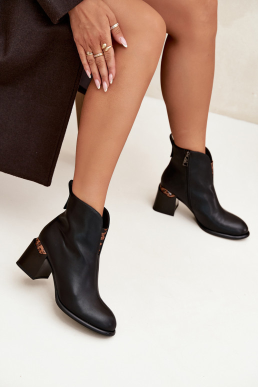 Kožené dámske čižmy, Vinceza 66811, čiernej farby Kožené dámske čižmy, Vinceza 66811, čiernej farby