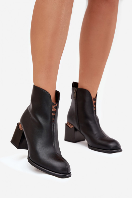 Kožené dámske čižmy, Vinceza 66811, čiernej farby Kožené dámske čižmy, Vinceza 66811, čiernej farby