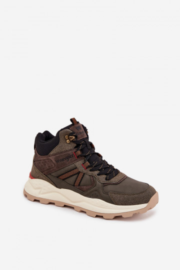 Pánske turistické topánky WRANGLER WEST MEN MID 20253027, khaki