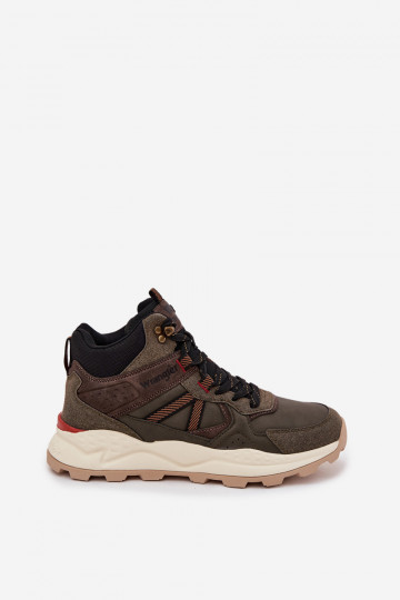 Pánske turistické topánky WRANGLER WEST MEN MID 20253027, khaki 2