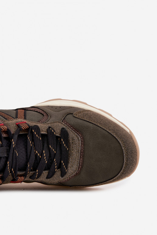 turistické topánky pánske INRANGLER INEST MEN MID 20253027 khaki farby