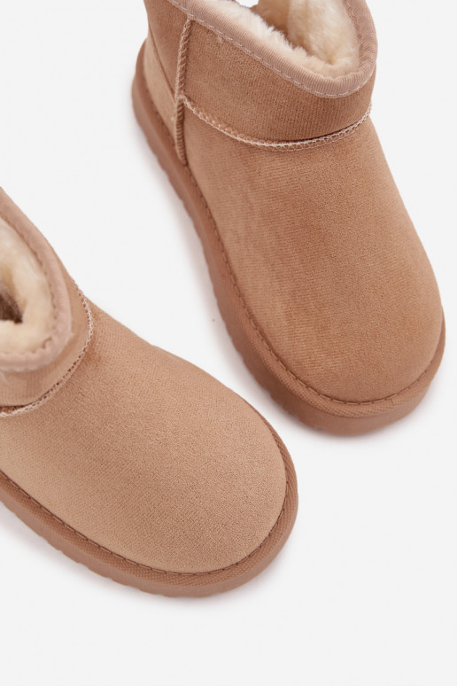 Snehule deti mládež zahriať sa s kožušinou vo vnútri béžová Mireya