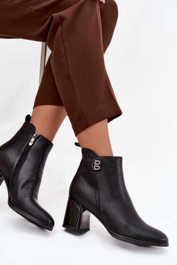 zahriať sa Dámske čižmyZapnutéturalnej Skóry s podpätkami čierna Jovelle