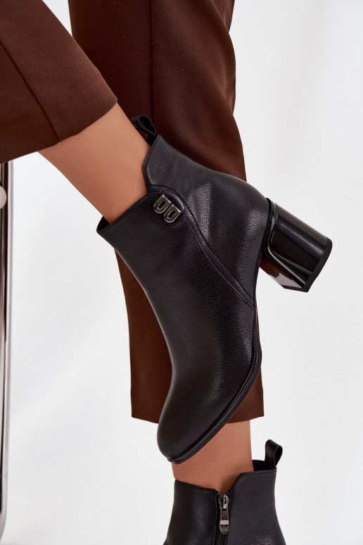 zahriať sa Dámske čižmyZapnutéturalnej Skóry s podpätkami čierna Jovelle