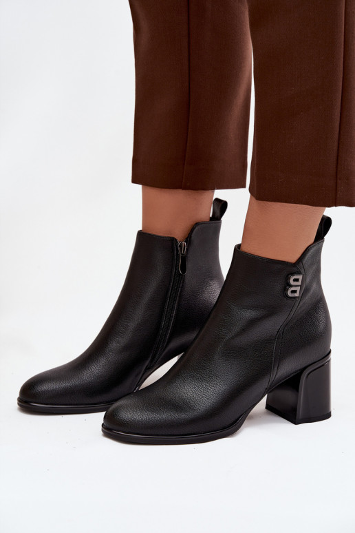 zahriať sa Dámske čižmyZapnutéturalnej Skóry s podpätkami čierna Jovelle