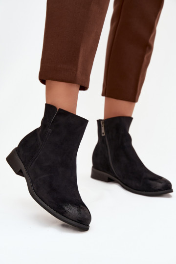 Dámske čižmy so širokými podpätkami Vinceza 39961 čierna