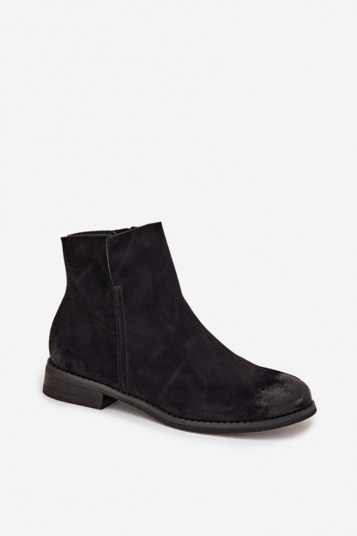 Dámske čižmy so širokými podpätkami Vinceza 39961 čierna