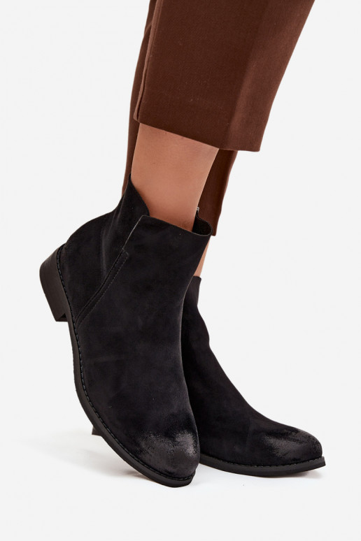 Dámske čižmy so širokými podpätkami Vinceza 39961 čierna