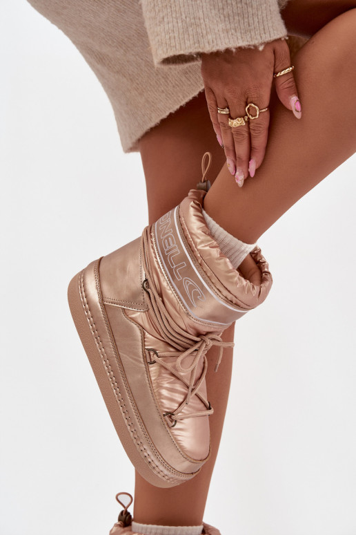 Snehule Dámske so štýlovými detailmi O'NEILL LISA INOMEN HIGH 90253012.99U zlatej farby