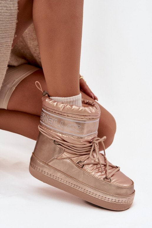 Snehule Dámske so štýlovými detailmi O'NEILL LISA INOMEN HIGH 90253012.99U zlatej farby
