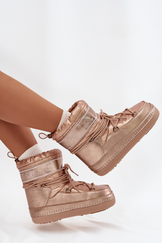 Snehule Dámske so štýlovými detailmi O'NEILL LISA INOMEN HIGH 90253012.99U zlatej farby