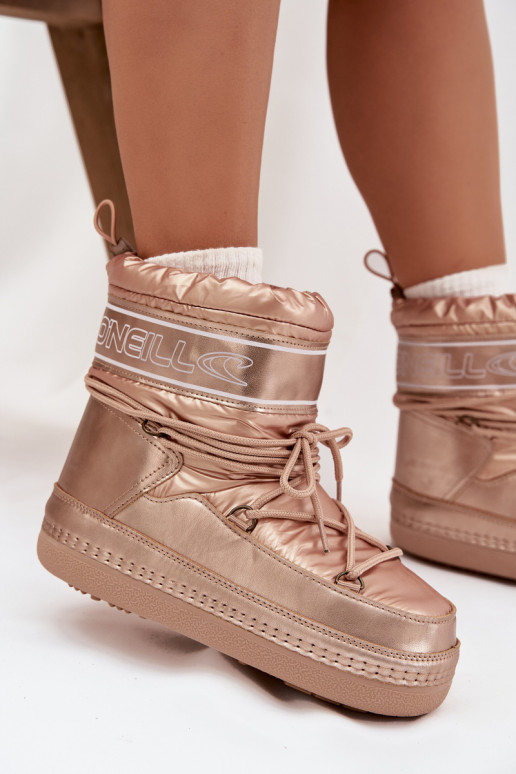 Snehule Dámske so štýlovými detailmi O'NEILL LISA INOMEN HIGH 90253012.99U zlatej farby