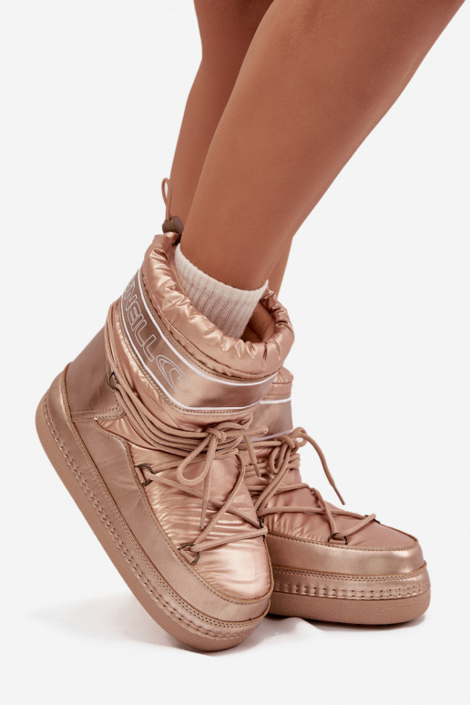 Snehule Dámske so štýlovými detailmi O'NEILL LISA INOMEN HIGH 90253012.99U zlatej farby