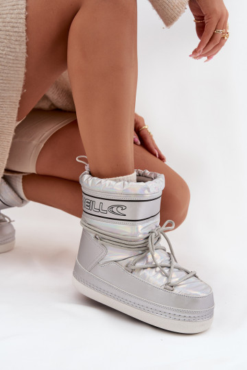 Dámske snehové topánky s módnymi detailami O'NEILL LISA INOMEN HIGH 90253012.99S strieborné