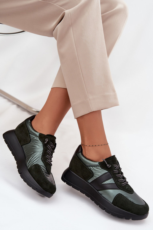 Tenisky model obuvi Dámske s platformou Vinceza 58561 khaki farby