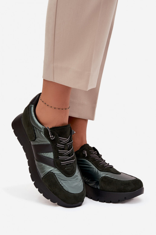 Tenisky model obuvi Dámske s platformou Vinceza 58561 khaki farby