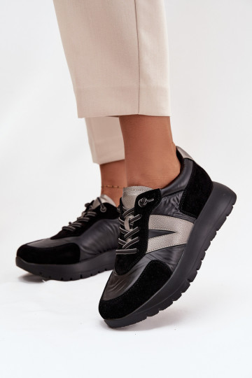 Tenisky model obuvi Dámske s platformou Vinceza 58561 čierna