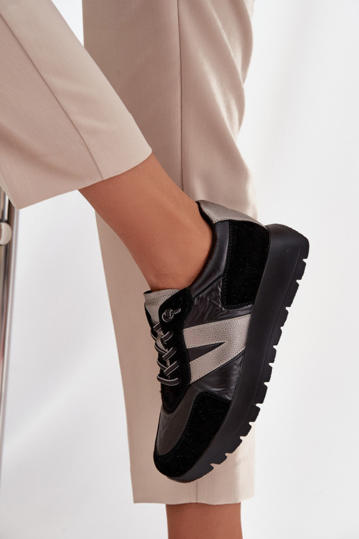 Tenisky model obuvi Dámske s platformou Vinceza 58561 čierna