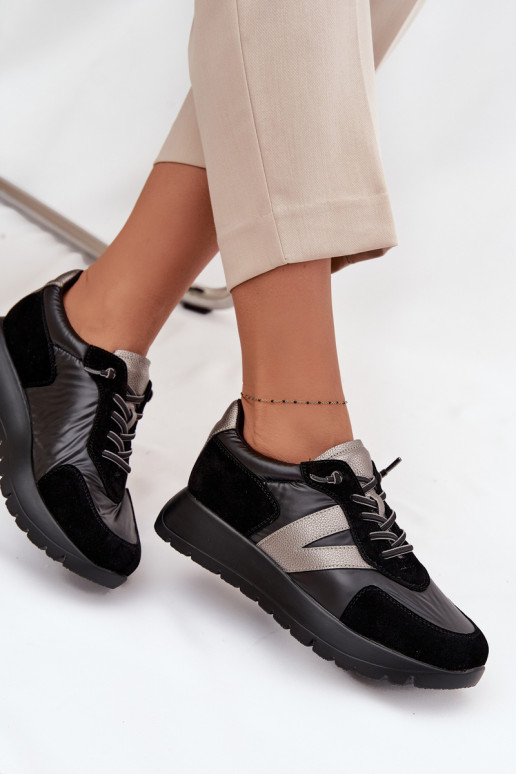 Tenisky model obuvi Dámske s platformou Vinceza 58561 čierna