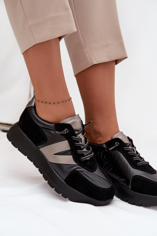 Tenisky model obuvi Dámske s platformou Vinceza 58561 čierna