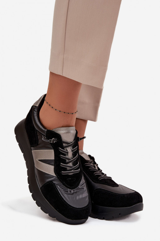 Tenisky model obuvi Dámske s platformou Vinceza 58561 čierna