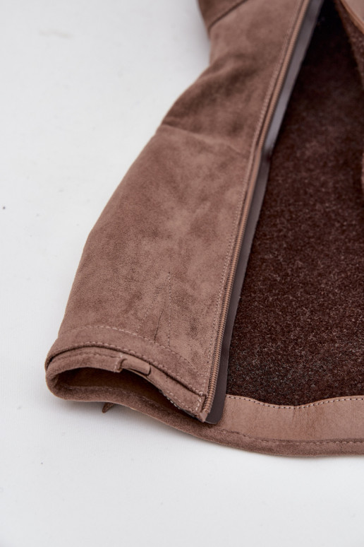 Teplé čižmy s podpätkami so zlatými prackami Vinceza 58589 béžová