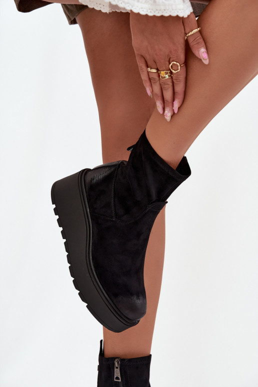 Dámske čižmy s platformou zahriať sa Vinceza 58596 čierna