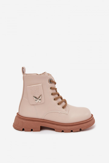 zahriať sa Čižmy deti Zapnuté Hrad béžová Alverina 2