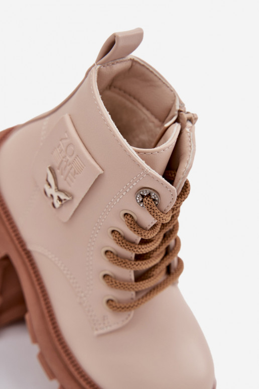 zahriať sa Čižmy deti Zapnuté Hrad béžová Alverina