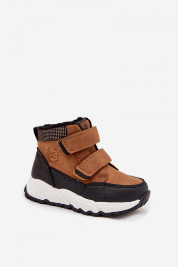 zahriať sa deti Zimné čižmy s lepiacimi spojkami Hnedá farba Nolivine