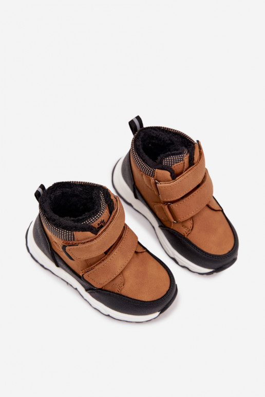 zahriať sa deti Zimné čižmy s lepiacimi spojkami Hnedá farba Nolivine