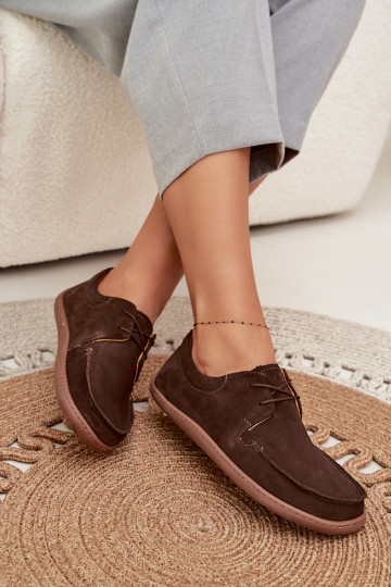 topánky Dámske Typu BarefootZapnutéturalnego zo semišuu Zazoo 327 CzekoladoIne