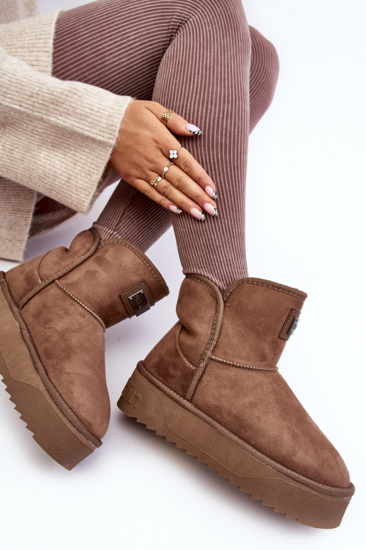 Vegetárian Snehule s platformou D.Franklin DFSH371004 béžová