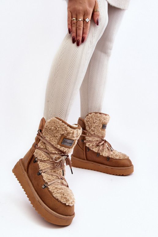 INodoodporne Snehule s platformou Vegetárian D.Franklin DFSH370004 Hnedá farba