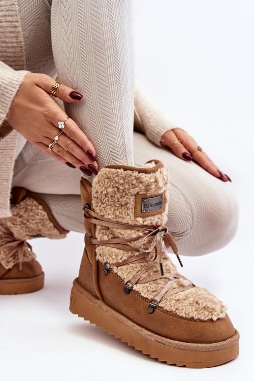 INodoodporne Snehule s platformou Vegetárian D.Franklin DFSH370004 Hnedá farba