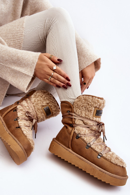 INodoodporne Snehule s platformou Vegetárian D.Franklin DFSH370004 Hnedá farba