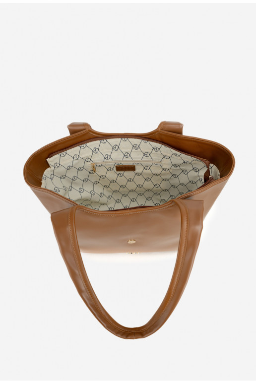 Kabelka Zapnutékupujúcika s prackami NOBO BAG6010-017 SvetloHnedá