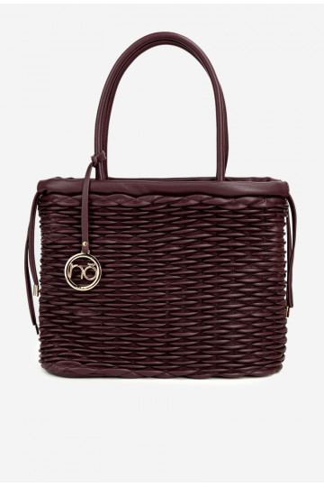 Kabelka typu nákupný košík NOBO BAG5940-005 bordová
