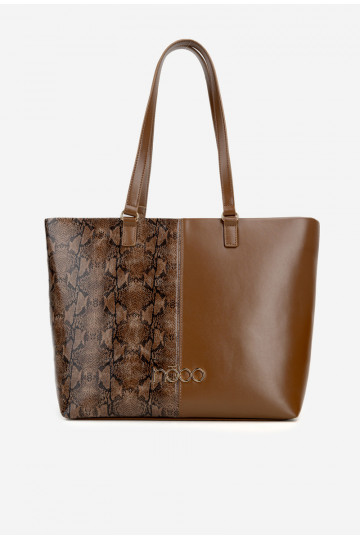 Kabelka Zapnutékupujúcika Zvierací vzor NOBO BAG5740-M17 Hnedá