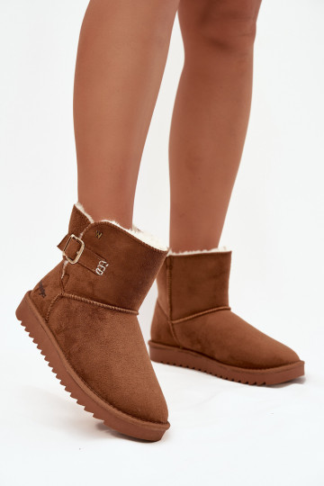 Snehule Dámske s prackami INrangler 20253091.37B Hnedá farba