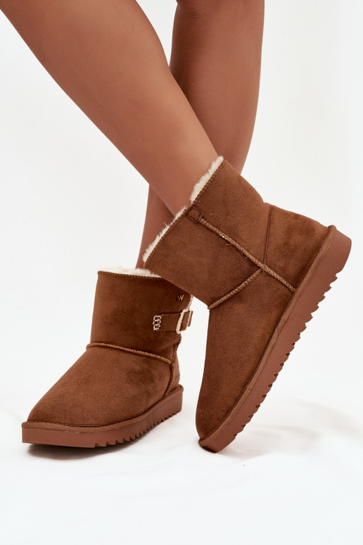 Snehule Dámske s prackami INrangler 20253091.37B Hnedá farba