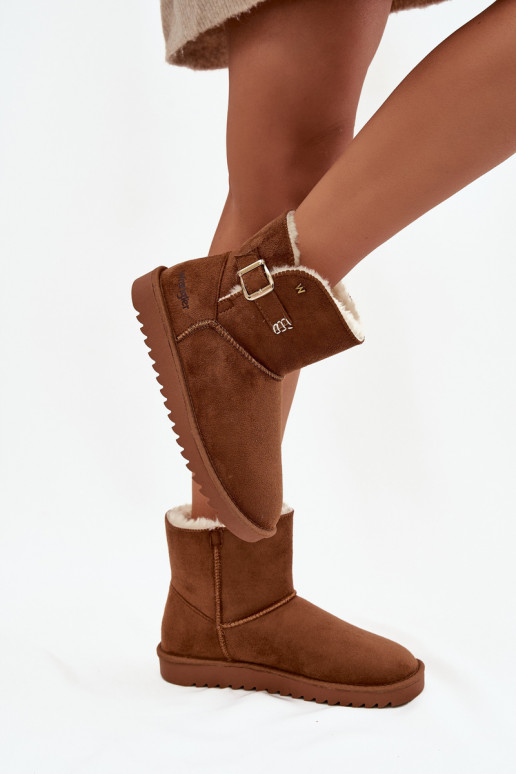 Snehule Dámske s prackami INrangler 20253091.37B Hnedá farba