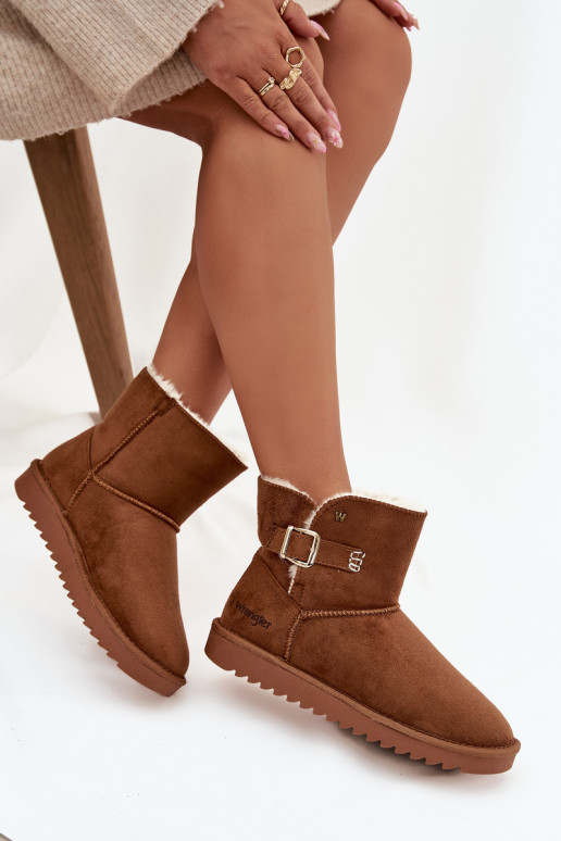 Snehule Dámske s prackami INrangler 20253091.37B Hnedá farba