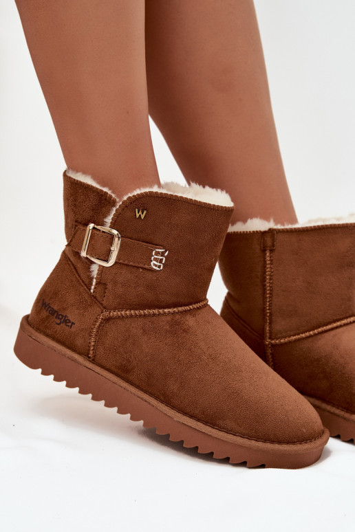 Snehule Dámske s prackami INrangler 20253091.37B Hnedá farba