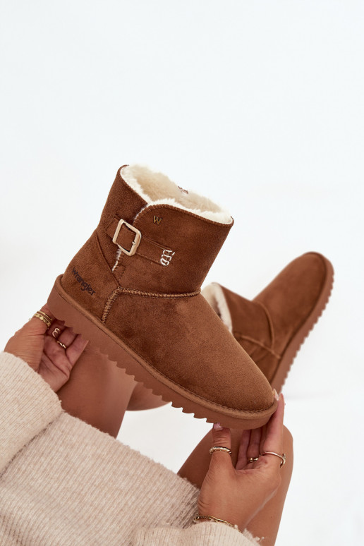 Snehule Dámske s prackami INrangler 20253091.37B Hnedá farba