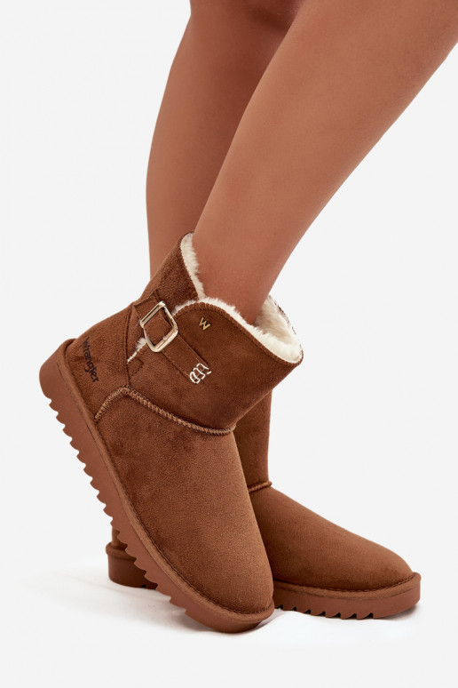 Snehule Dámske s prackami INrangler 20253091.37B Hnedá farba